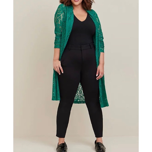 🆕 Green Lace Trench Coat 2 2X 18 20 NWT Torrid New! - Picture 1 of 7